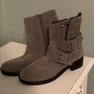 NWOT Marc Fisher Gray Suede Ankle Boots